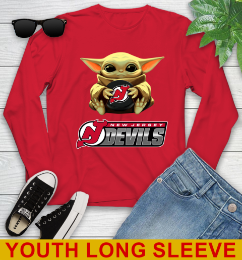NHL Hockey New Jersey Devils Star Wars Baby Yoda Shirt 132
