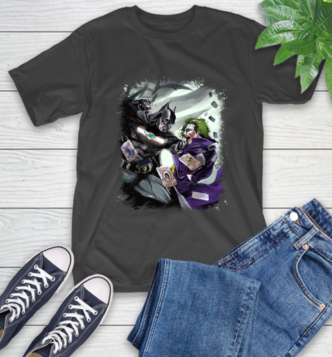 Miami Dolphins NFL Football Batman Fighting Joker DC Comics T-Shirt 2