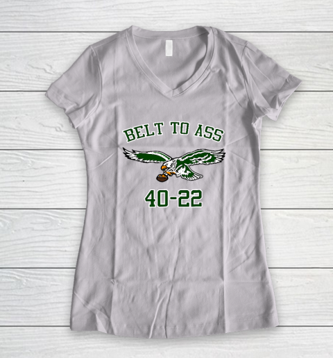 Belt to Ass 40  22 Women's V-Neck T-Shirt