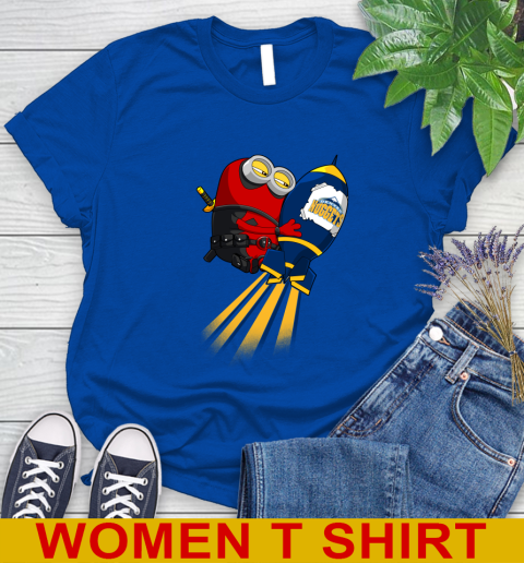 NBA Basketball Denver Nuggets Deadpool Minion Marvel Shirt Women's T-Shirt 10