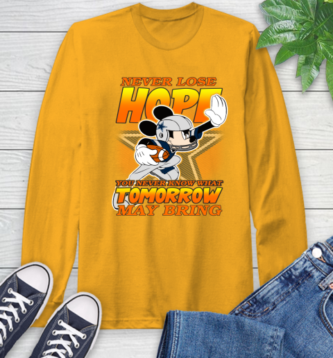 Dallas Cowboys NFL Football Mickey Disney Never Lose Hope Long Sleeve T-Shirt 3 Dallas Cowboys NFL Football Mickey Disney Never Lose Hope Long Sleeve T-Shirt - Image 3