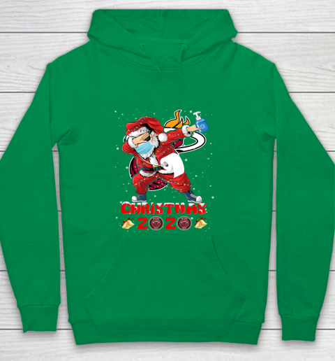 Miami Heat Funny Santa Claus Dabbing Christmas 2020 NBA Youth Hoodie 4