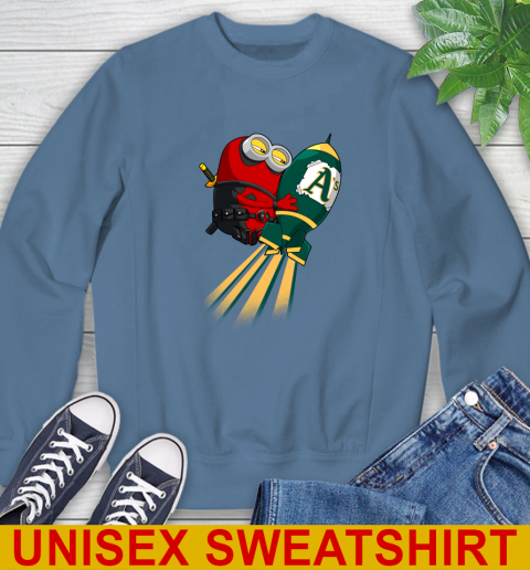 MLB Baseball Oakland Athletics Deadpool Minion Marvel Shirt Sweatshirt 10