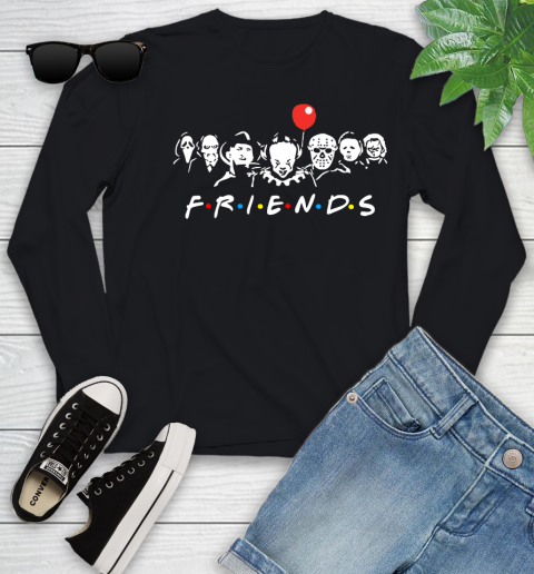 Horror Movie Character Friends Halloween Youth Long Sleeve