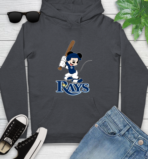 MLB Baseball Tampa Bay Rays Cheerful Mickey Mouse Shirt Youth Hoodie 8