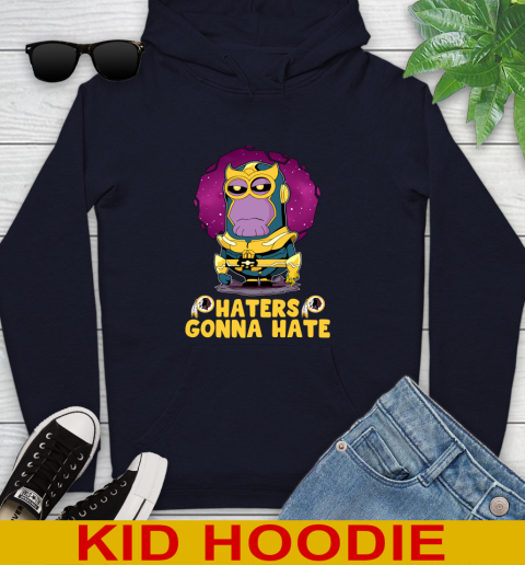 NFL Football Washington Redskins Haters Gonna Hate Thanos Minion Marvel Shirt Youth Hoodie 4