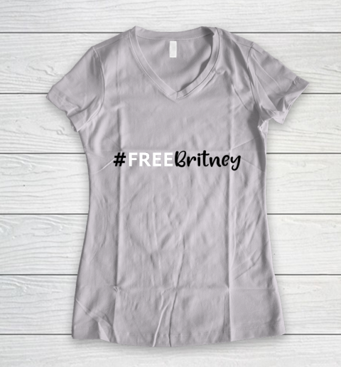 Free Britney Hashtag Women's V-Neck T-Shirt