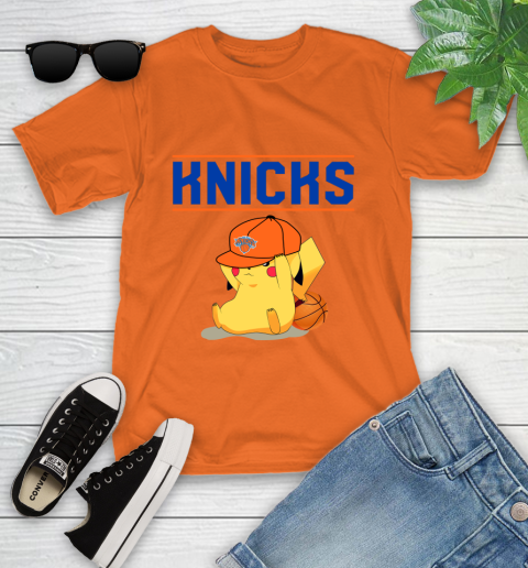 NBA Pikachu Basketball Sports New York Knicks Youth T-Shirt 7