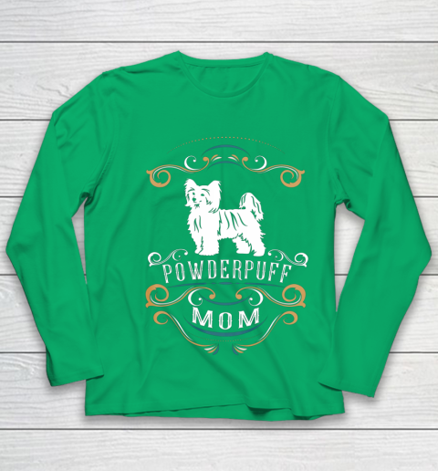 Dog Mom Shirt Powderpuff Mom Chinese Crested Dog Youth Long Sleeve 4