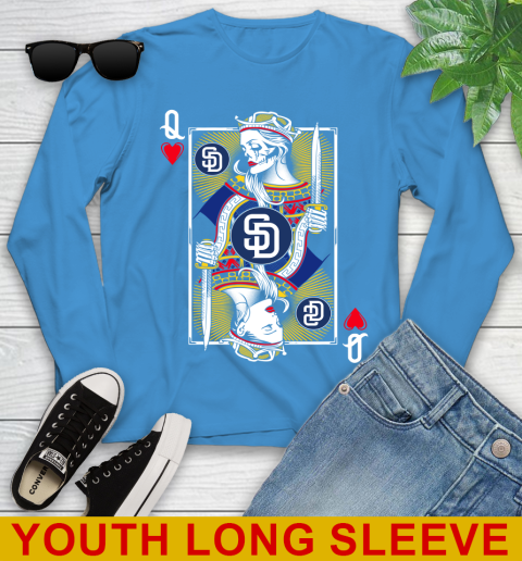 MLB Baseball San Diego Padres The Queen Of Hearts Card Shirt Youth Long Sleeve 8