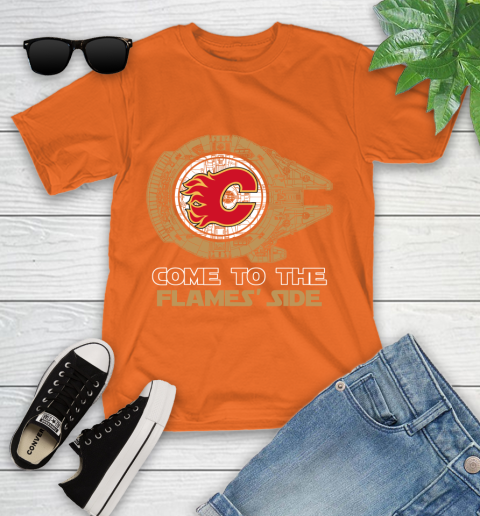 NHL Come To The Calgary Flames Wars Hockey Sports Youth T-Shirt 9