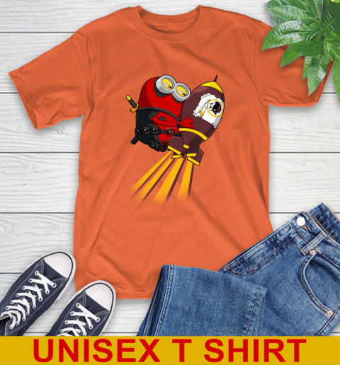 NFL Football Washington Redskins Deadpool Minion Marvel Shirt T-Shirt 4