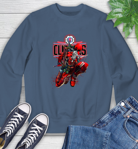 NBA Deadpool Marvel Comics Sports Basketball LA Clippers Sweatshirt 7
