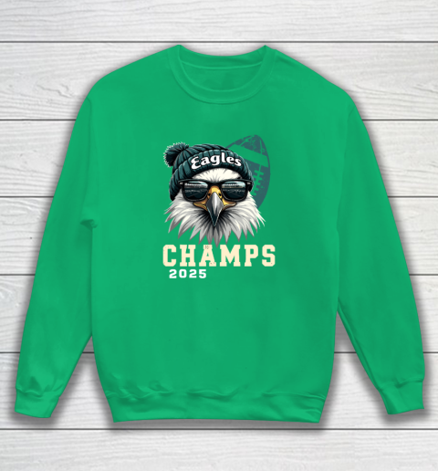 Eagles Sunglasses Championship 2025 Celebrated Eagles Sweatshirt 4