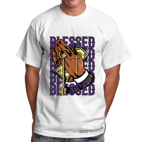 Air Jordan 1 Court Purple Matching Sneaker tshirt Drake Blessed Purple and White Jordan Tshirt