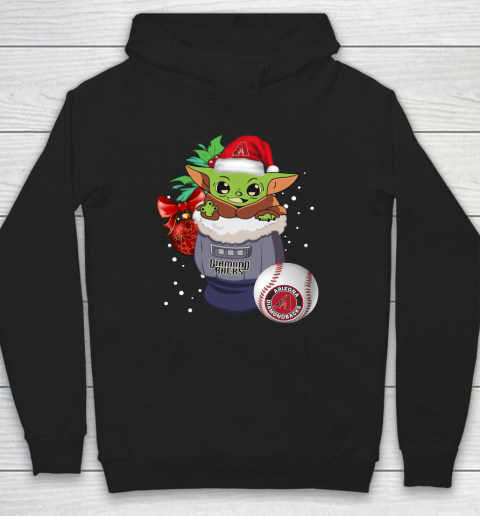 Arizona Diamondbacks Christmas Baby Yoda Star Wars Funny Happy MLB Hoodie 2