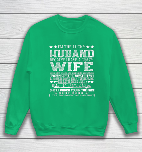 I Am A Lucky Husband I Have A Crazy Wife Valentine Gift Sweatshirt 5