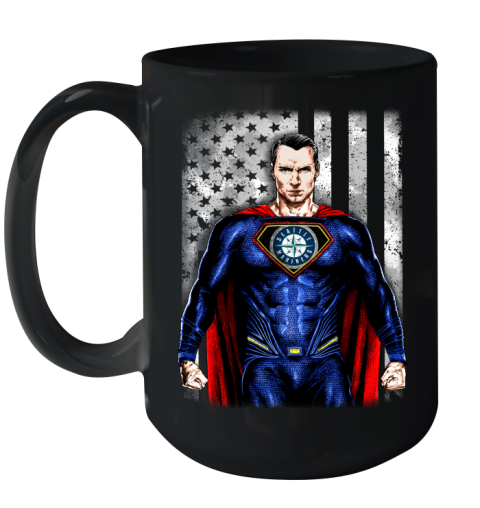 MLB Baseball Seattle Mariners Superman DC Shirt Ceramic Mug 15oz