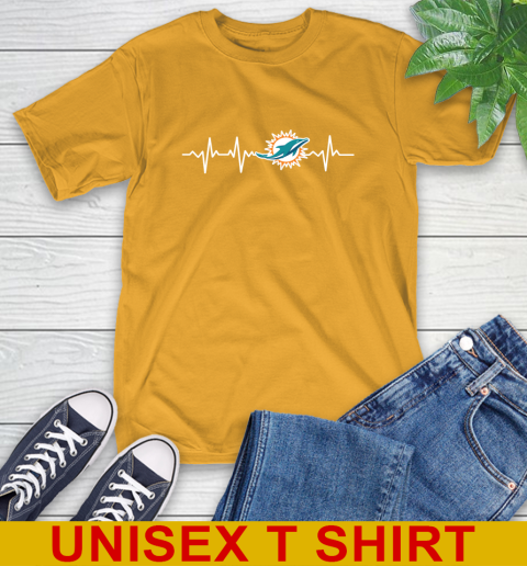 Miami Dolphins NFL Football Heart Beat Shirt T-Shirt 2