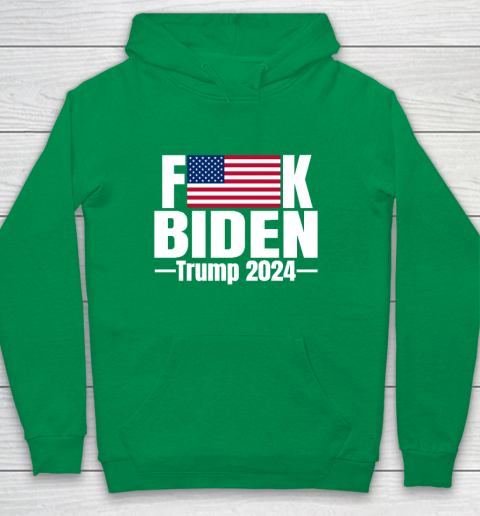 Fuck Biden American Flag Trump 2024 Youth Hoodie 4