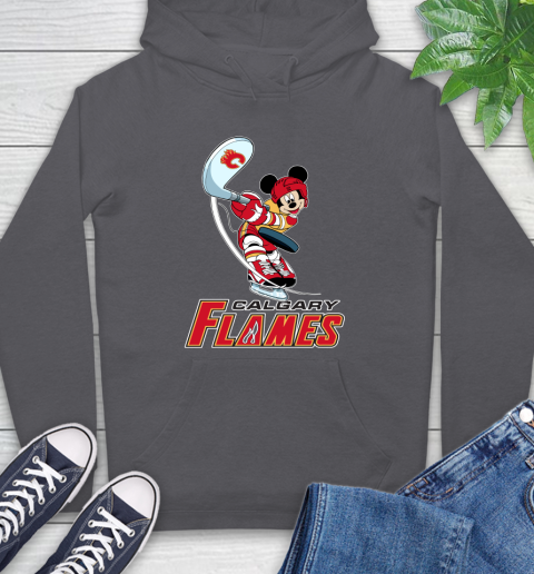 NHL Hockey Calgary Flames Cheerful Mickey Mouse Shirt Hoodie 7