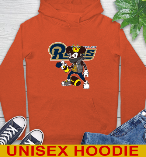 Los Angeles Rams NFL Football Mickey Peace Sign Sports Hoodie 5