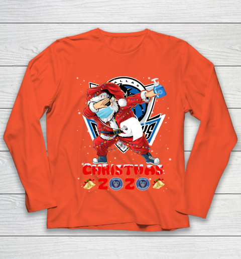 Dallas Mavericks Funny Santa Claus Dabbing Christmas 2020 NBA Youth Long Sleeve 3