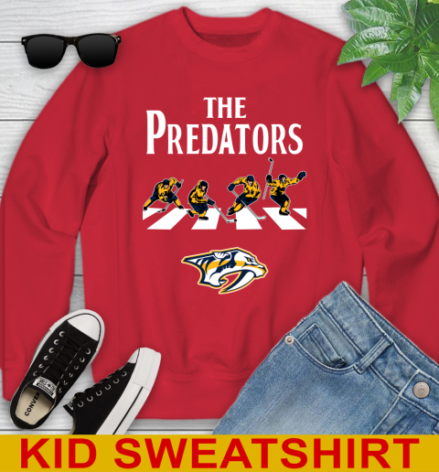NHL Hockey Nashville Predators The Beatles Rock Band Shirt Youth Sweatshirt 7
