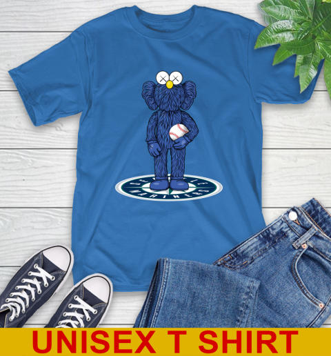 MLB Baseball Seattle Mariners Kaws Bff Blue Figure Shirt T-Shirt 10 MLB Baseball Seattle Mariners Kaws Bff Blue Figure Shirt T-Shirt - Image 10
