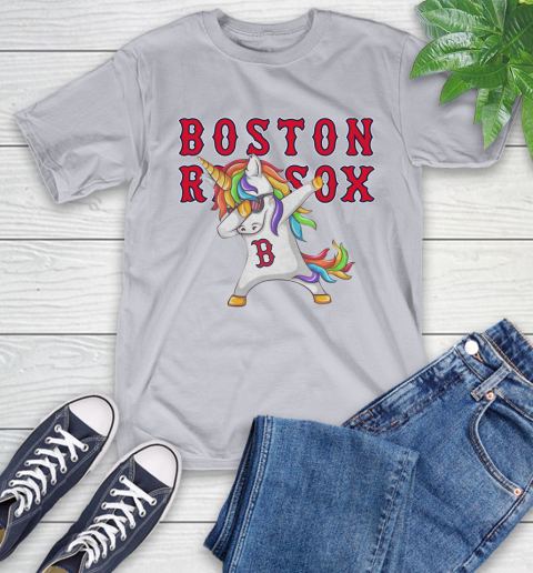 Boston Red Sox MLB Baseball Funny Unicorn Dabbing Sports T-Shirt 18