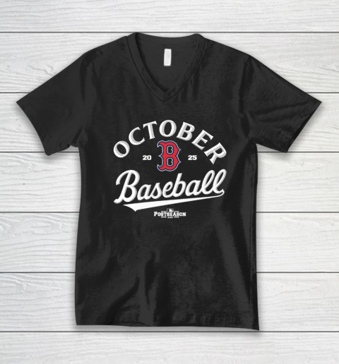 Boston Red Sox October Baseball 2025 V-Neck T-Shirt