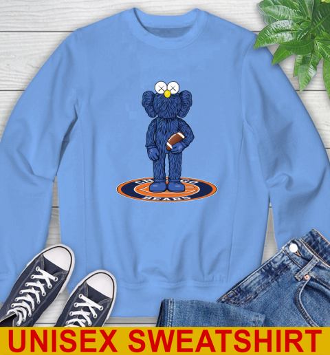 NFL Football Chicago Bears Kaws Bff Blue Figure Shirt Sweatshirt 11