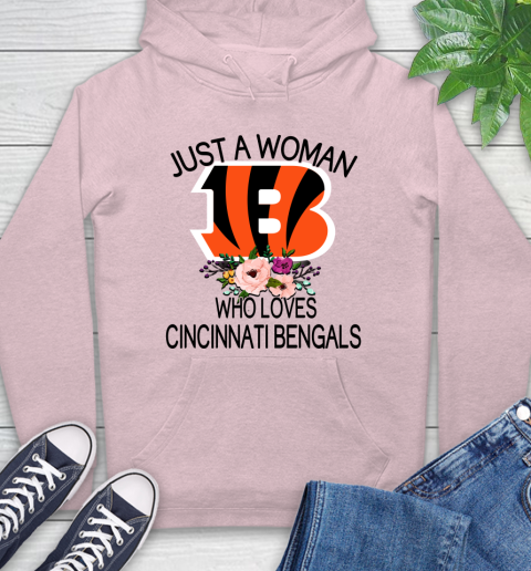 NFL Just A Woman Who Loves Cincinnati Bengals Football Sports Hoodie 7