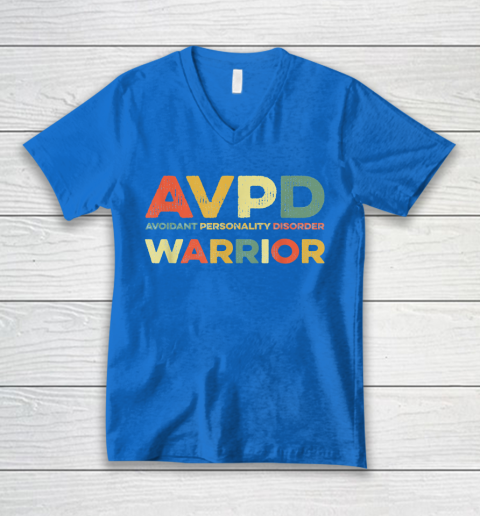 Autism Awareness Avoidant Personality Disorder Warrior AVPD Awareness Social V-Neck T-Shirt 5