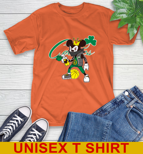 Boston Celtics NBA Basketball Mickey Peace Sign Sports T-Shirt 5