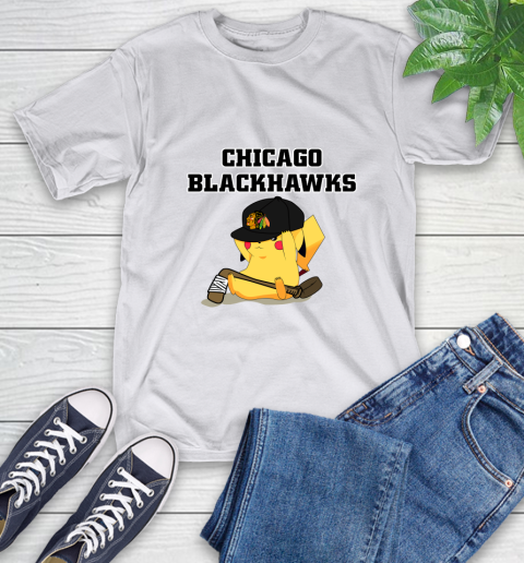 NHL Pikachu Hockey Sports Chicago Blackhawks T-Shirt 12