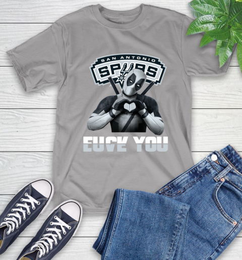 NBA San Antonio Spurs Deadpool Love You Fuck You Basketball Sports T-Shirt 6