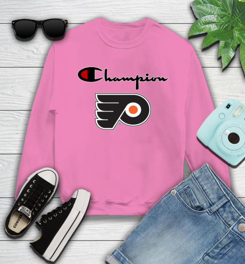 NHL Hockey Philadelphia Flyers Champion Shirt Youth Sweatshirt 3