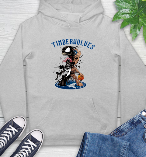 NBA Minnesota Timberwolves Basketball Venom Groot Guardians Of The Galaxy Hoodie 6