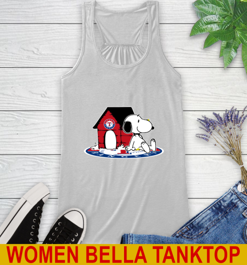 MLB Baseball Texas Rangers Snoopy The Peanuts Movie Shirt Racerback Tank