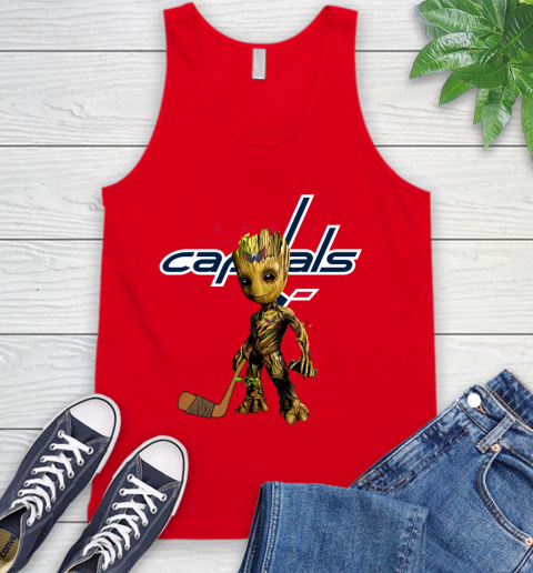 Washington Capitals NHL Hockey Groot Marvel Guardians Of The Galaxy Tank Top 6