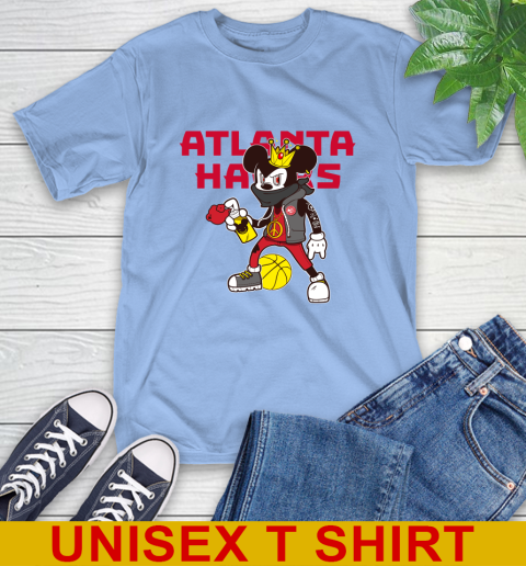 Atlanta Hawks NBA Basketball Mickey Peace Sign Sports T-Shirt - Image 12