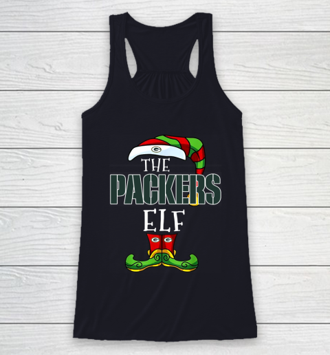 Green Bay Packers Christmas ELF Funny NFL Racerback Tank 7