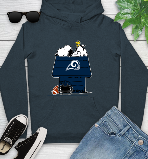 Los Angeles Rams NFL Football Snoopy Woodstock The Peanuts Movie Youth Hoodie 8