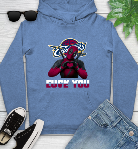 NBA Cleveland Cavaliers Deadpool Love You Fuck You Basketball Sports Youth Hoodie 13