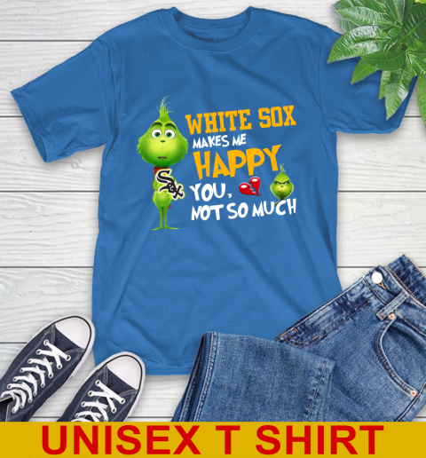 MLB Chicago White Sox Makes Me Happy You Not So Much Grinch Baseball Sports T-Shirt 11