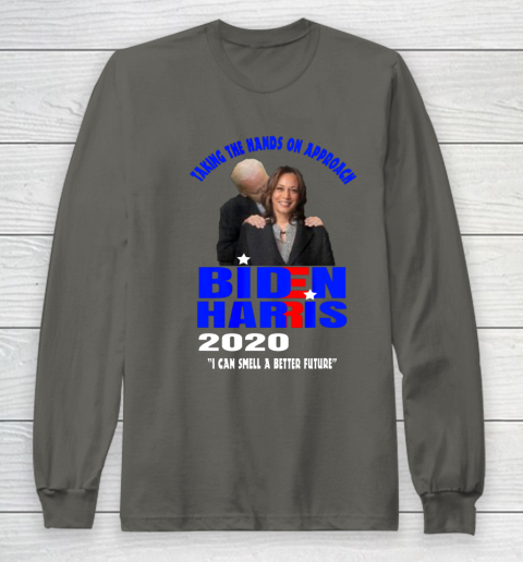 Anti Joe Biden Kamala Harris Hands On Can Smell The Future Long Sleeve T-Shirt 5