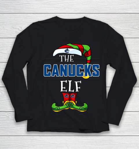 Vancouver Canucks Christmas ELF Funny NHL Youth Long Sleeve