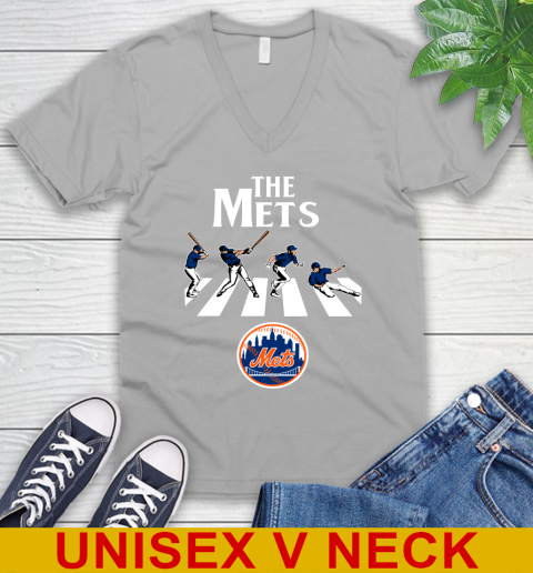 MLB Baseball New York Mets The Beatles Rock Band Shirt V-Neck T-Shirt 3