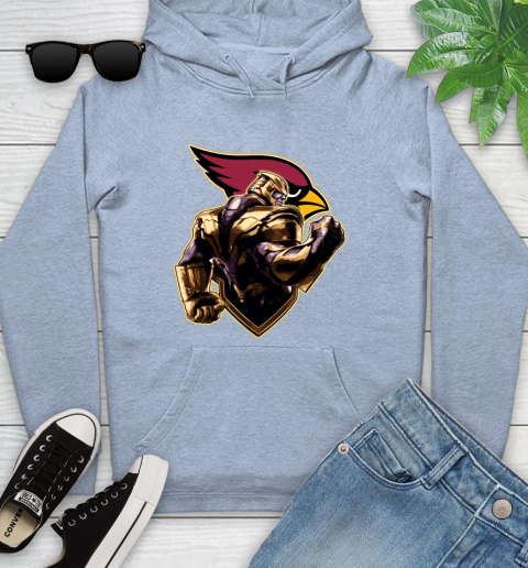 NFL Thanos Avengers Endgame Football Sports Arizona Cardinals Youth Hoodie 10